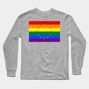European Union LGBTQ Pride Flag Long Sleeve T-Shirt